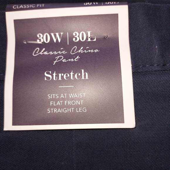Casual man pants, stretch, size 30 W 30L, color Navy - Picture 4 of 4